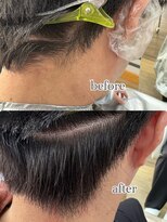 オーシャントーキョー 大阪(OCEAN TOKYO)&nbsp;ワックスなしツーブロックメンズセンターパートニュアンスパーマ