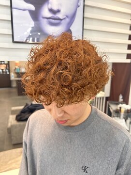 ソレアメンズ(solea men's) パーマ×茶髪でカッコよく！