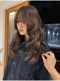 グレージュ/透明感/中明度/ダブルカラー/ベージュ/グレー