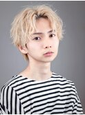 ブロンドセンターパート