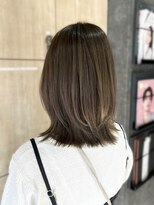 シャインヘアフラッペ 新百合ヶ丘2号店(Shine hair frappe)&nbsp;Shine hair frappe   ミディアムレイヤー×オリーブカラー