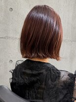 ニチカ(NYCHIKA)&nbsp;艶感たっぷり暖色ブラウン×切りっぱなしボブ｜髪質改善