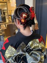 ラポール 蟹江(RAPPORT)&nbsp;【成人式】艶やか黒髪和装アップで小顔魅せスタイル