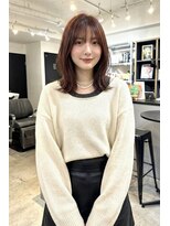 ファーム 大崎店(FAAM)&nbsp;ピンクベージュ×前髪ありくびれミディアム