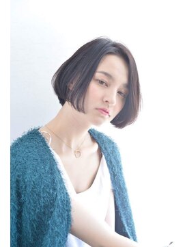 ボヌール オオサカ(Bonheur OSAKA) 柔らかストレートの黒髪ボブ