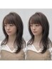 【髪質改善】シスキュアストカール+小顔カット+透明感カラー