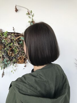 シーン(hair design SCENE) ≪谷添担当≫つるんと内巻きボブ×グレージュ