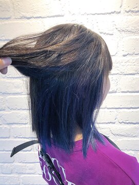 デイジー インデックスヘア 大島店(DAISY index hair) ”DAISY大島店”ネイビーカラー ブリーチ インナーカラー