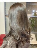 △ブリーチなし透明感カラーオリーブベージュレイヤーカット
