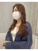 大人色っぽい サイドバングロングウェーブ