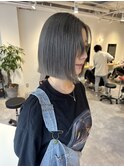シルバーグレージュ×ボブ