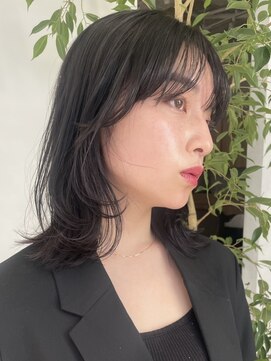 ノイ(noi) 顔周りレイヤーカットグレージュカラーくびれボブベージュカラー