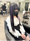 エクステ80枚＋メッシュ/パープル×ペールパープル/地雷系