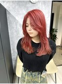 カーディナルレッド×外国人風レイヤースタイル