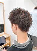 【メンズ★大名】スパイキーショート×ブリーチ×グレーベージュ