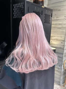 ヲタク(wotaku.) ホワイトピンクハイトーンペールピンクトリプルカラーブリーチ