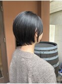ショートボブ/丸みショート/髪質改善ストレート/前髪あり