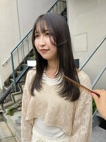 ヘアー アイス 御器所本店(HAIR ICI) 大人かわいいオリーブベージュ透明感カラーレイヤーカット