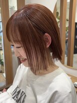 サーカス 町田(circus)&nbsp;決まりすぎない【オレンジブラウン×切りっぱなしボブ】