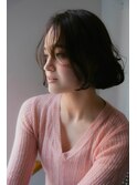大人女性に似合う垢抜け効果◎やわらかニュアンスカールボブ