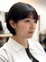 ファーストステップ 表参道(FIRST STEP)&nbsp;30代40代50代髪型暗髪耳かけショートレイヤーショート