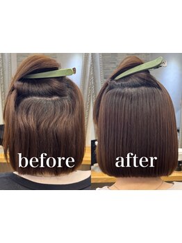 汗や湿気のうねりでお悩みの方もsandの縮毛矯正で解決☆ボブにもオススメ◎忙しい朝のセットも簡単に♪