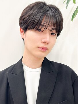 エル 渋谷(L) ◎メンズ黒髪縮毛矯正×イケメン束感ショート