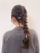 ビューイースト 亀戸 錦糸町(VIEW EAST)&nbsp;編みおろし/ローポニー/リボンアレンジ/お呼ばれヘア あやみ