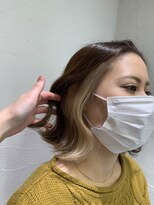 アジールヘア 池袋東口店(agir hair)&nbsp;ブリーチ＆ダブルカラーインナーカラーミルクティーベージュ池袋