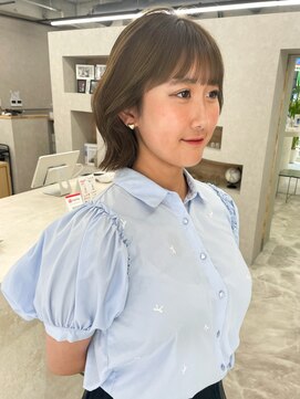 アロ 大阪梅田(alo) 【momoa】ブリーチなしオリーブカラー《ブリーチ/大阪梅田》