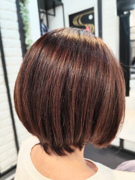 ヘアースタジオ ジェイワン(hair studio J ONE) 30代40代50代60代　前下がりボブ　白髪ぼかし　ブリーチ無し２