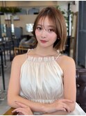美髪レイヤーカット／顔まわりレイヤー／ロングレイヤ 一/前髪