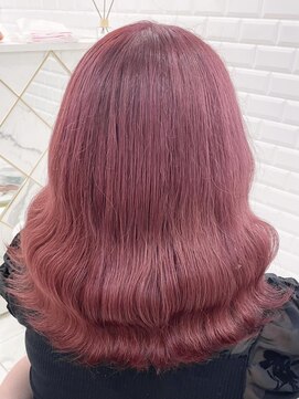 【カラー】1ブリーチのローズピンク♪_ユウ(大須)