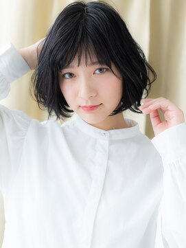 カバーヘア ブリス 戸田公園西口店(COVER HAIR bliss) 大人可愛いダークアッシュプードルボブパーマX戸田公園20代30代