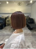 ボブショートボブミルクティーベージュグレージュタッセルボブ