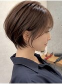 立川に合わせショート　くびれショート白髪ぼかし