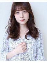グレースバイハピネス(grace by happiness)&nbsp;コテ巻き風デジタルパーマ×天使の艶カラー3ミルクブラウン