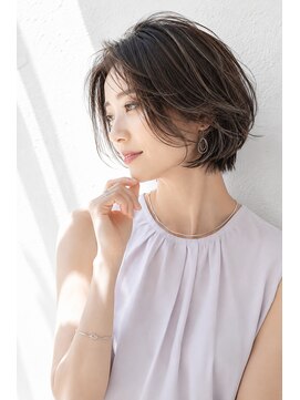 アッシュ 学芸大学店(Ash) ショートボブ/大人女性/グレージュ/白髪ぼかし/脱白髪染め