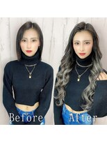 あるじゃんすー 新宿店&nbsp;シルバーグラデーション#シールエクステ#大人ダークカラー＃新宿