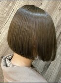Apiuz Hair まろやかベージュのぷつっとボブ