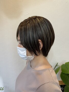 ヘアーリビングリコ 新潟笹口店(hair living Liko) highlight×Olive gray