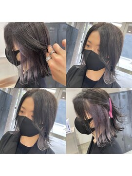 アネラ(Anela) 切りっぱなしボブプラスインナーシルバー【平本】