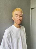 フランクスバーバーザスタンド(Frank’s barber the stand)&nbsp;金髪スパイキーショートアップバングE