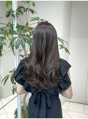 レイヤー/グレージュ/ロング/ブリーチなし/外巻き/艶髪/髪質改善