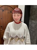 【大前晴奈】ブリーチなしダブルカラー×オン眉