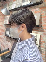 オーガニック アトリエ 大宮(organic+atelier)&nbsp;20代30代40代小顔ハンサムショートアッシュブルーブラック