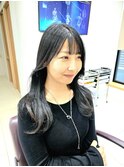 縮毛矯正を全体に掛けて韓国系ワンホンレイヤー♪