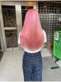 くびれヘアアプリコットオレンジハイライトカラーブルーカラー