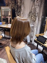 アヴァンスアンス 広島袋町店(AVANCE.ens)&nbsp;ボブレイヤー × ベージュカラー