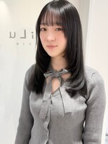 リル 四条河原町(LiLu)&nbsp;ミディアムレイヤーくびれレイヤー外ハネミディアム小顔レイヤー